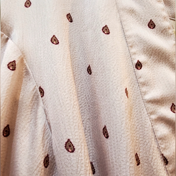 Roller Rabbit Lavender+Cranberry Tear Drop Silky Waffled Short Robe, OS, EUC - Picture 16 of 16